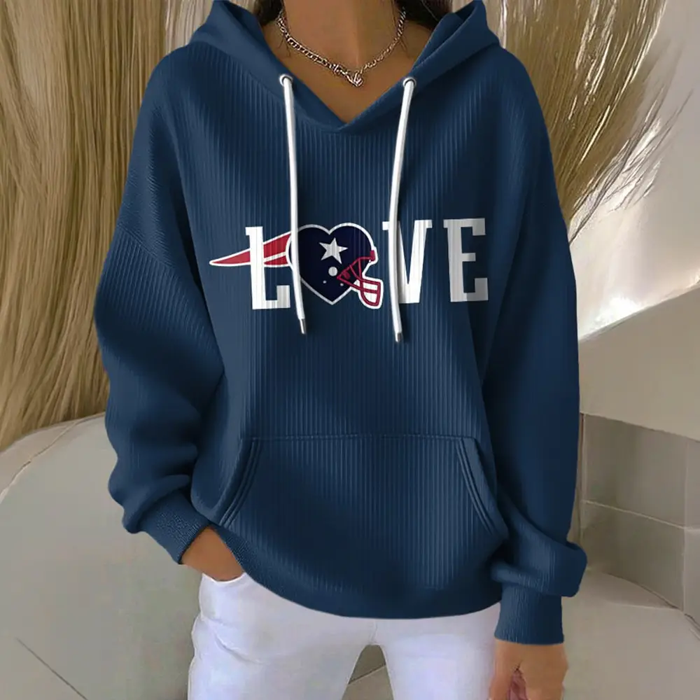 New England Patriots Merch Love Pat Patriot Hoodie Football Merchandise Girlfriend Gifts