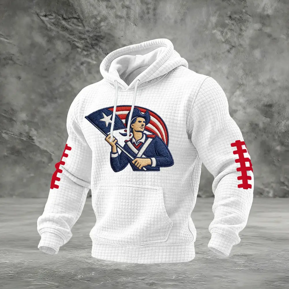 New England Patriots Merch Pat Patriot Hoodie Football Hooded Sweatshirt Pats Nation Gift New England Patriots Merch Pat Patriot Hoodie Football Hooded Sweatshirt Pats Nation Gift - Image 1