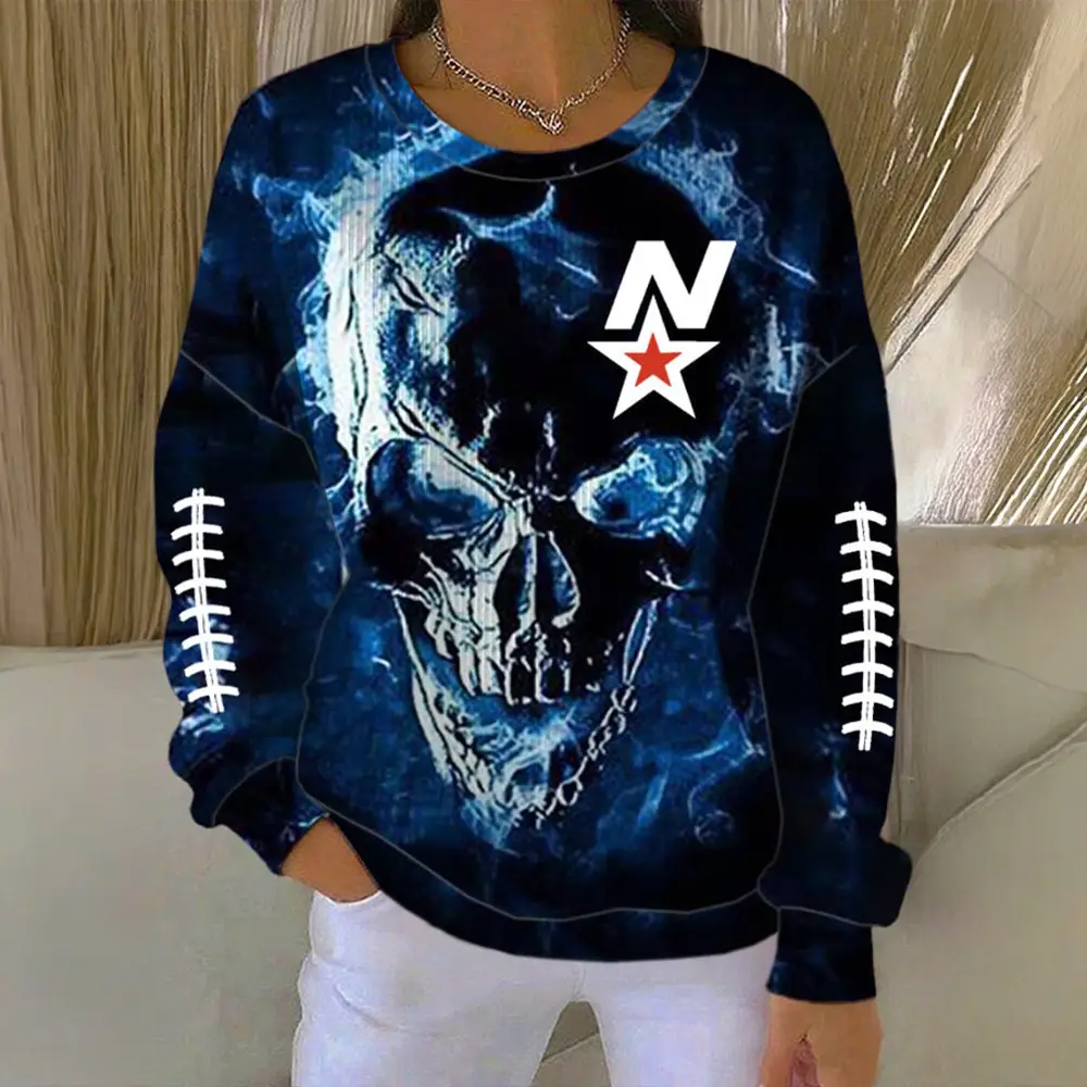 New England Patriots Merch Skull Graphic Hoodie Game Day Apparel Football Lover Gifts