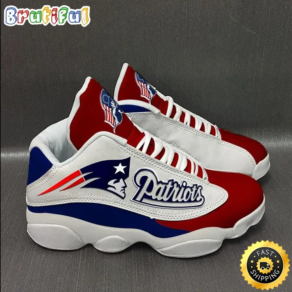 New England Patriots Nfl Ver 5 Air Jordan 13 Sneaker New England Patriots Nfl Ver 5 Air Jordan 13 Sneaker - Image 1