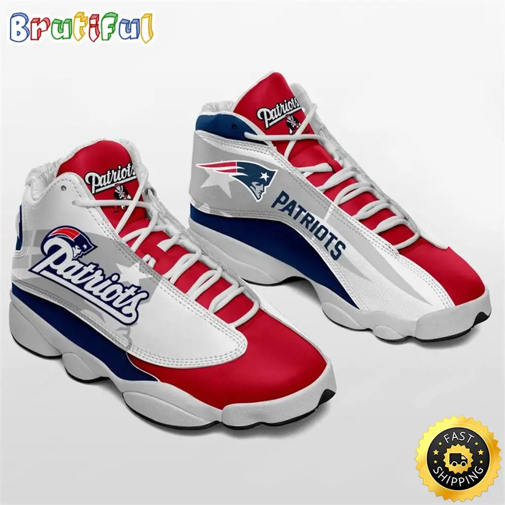New England Patriots Nfl Ver 6 Air Jordan 13 Sneaker New England Patriots Nfl Ver 6 Air Jordan 13 Sneaker - Image 1