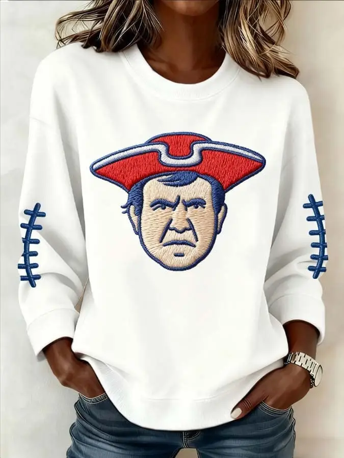 New England Patriots Sweatshirt Football Game Day Apparel Patriots Fans Gifts For Her