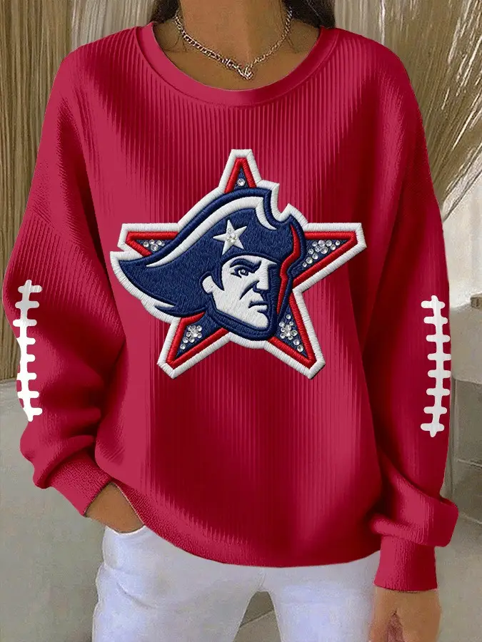 New England Patriots Sweatshirt Football Game Day Outfits Gifts For Patriots Fans For Her