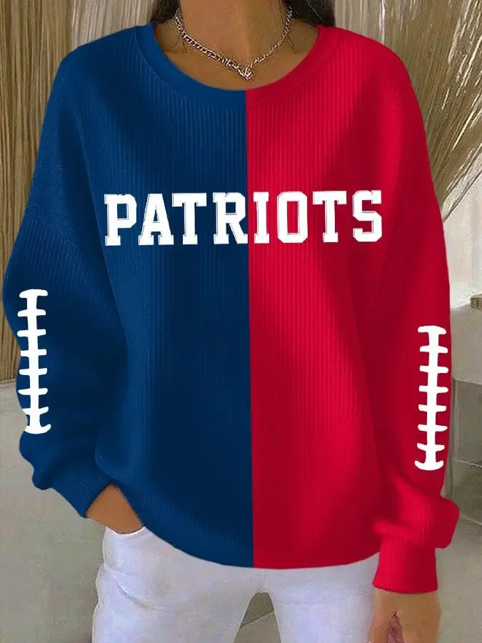 New England Patriots Sweatshirt Game Day Fan Merch Clothing Football Patriots Gifts For Her
