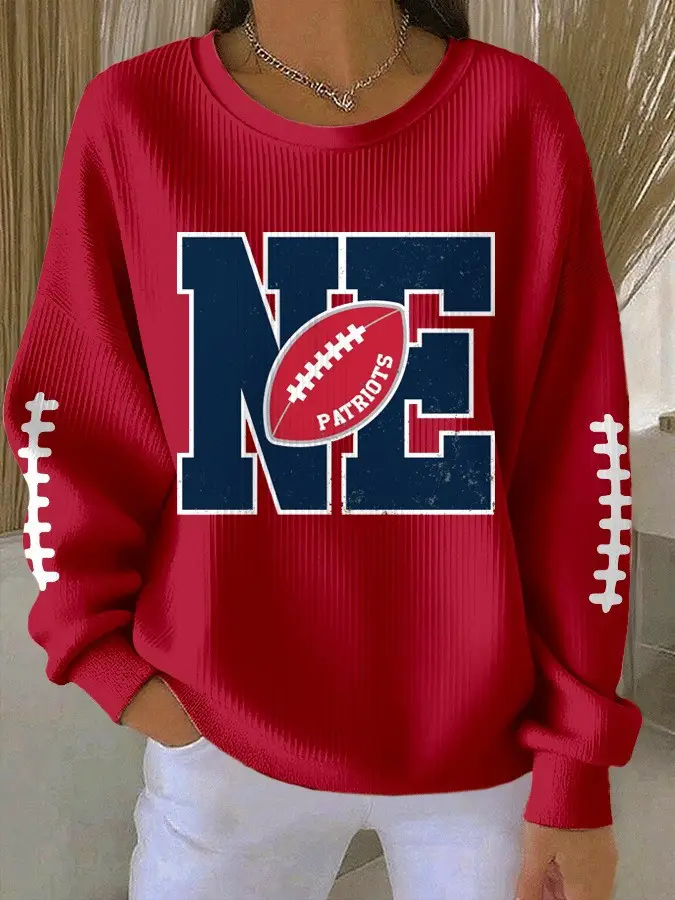 New England Patriots Sweatshirt Game Day Women?? Apparel Patriots Football Fan Merch Gifts