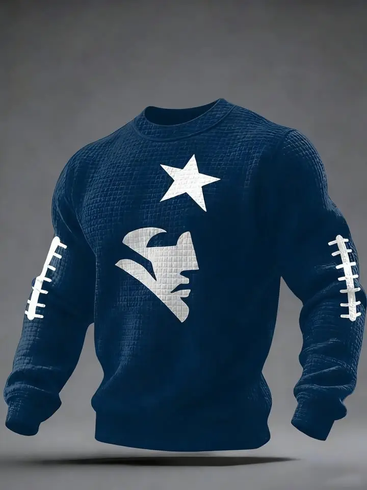New England Patriots Sweatshirt Men's Game Day Football Fan Apparel Unique Patritots Gifts