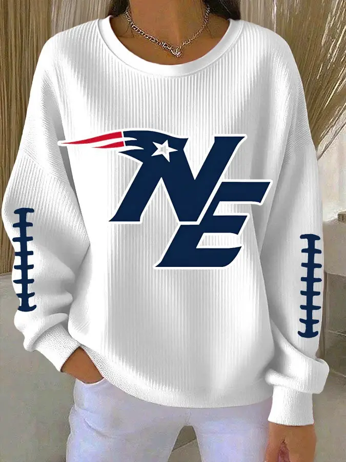 New England Patriots Sweatshirt Women's Game Day Merch Gifts For Patriots Fans New England Patriots Sweatshirt Women's Game Day Merch Gifts For Patriots Fans - Image 1