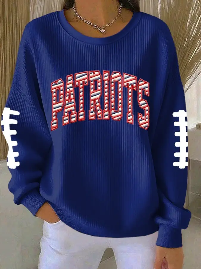 New England Patriots Sweatshirt Women's GameDay Apparel New England Patriots Merchandise