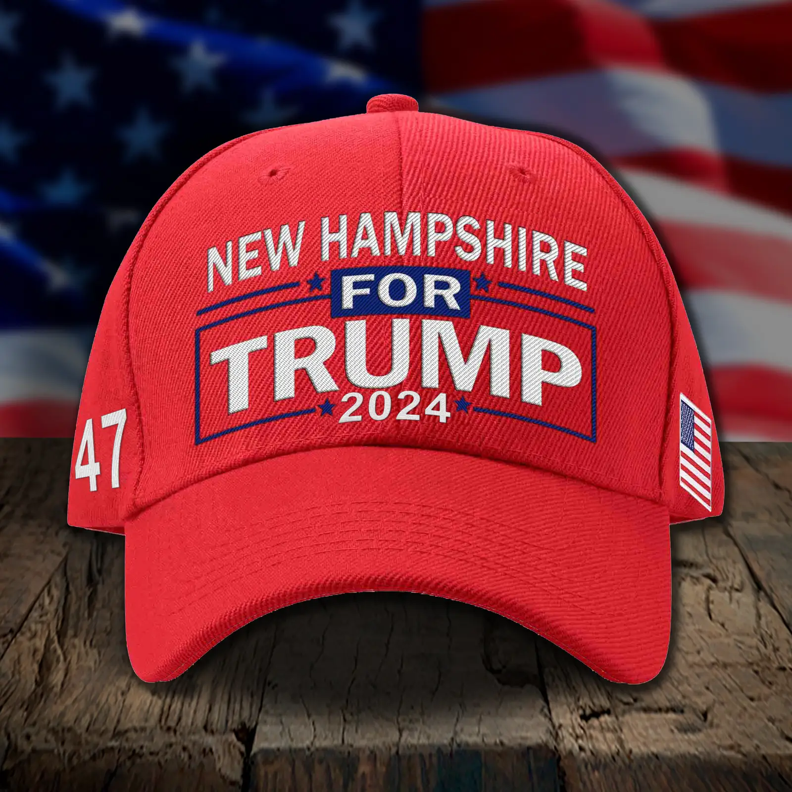 New Hampshire For Trump 2024 Hat 47 Trump MAGA Hat Gifts For Gun Lovers New Hampshire For Trump 2024 Hat 47 Trump MAGA Hat Gifts For Gun Lovers - Image 1