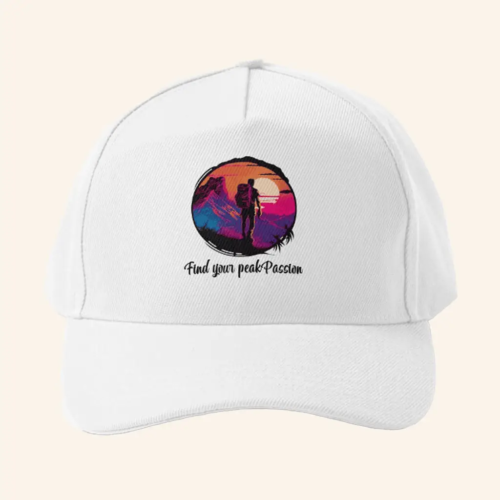 New Heights Merch Find Your Peak Passion Reaching New Heights At Sunset Baseball Cap -WearandDecor