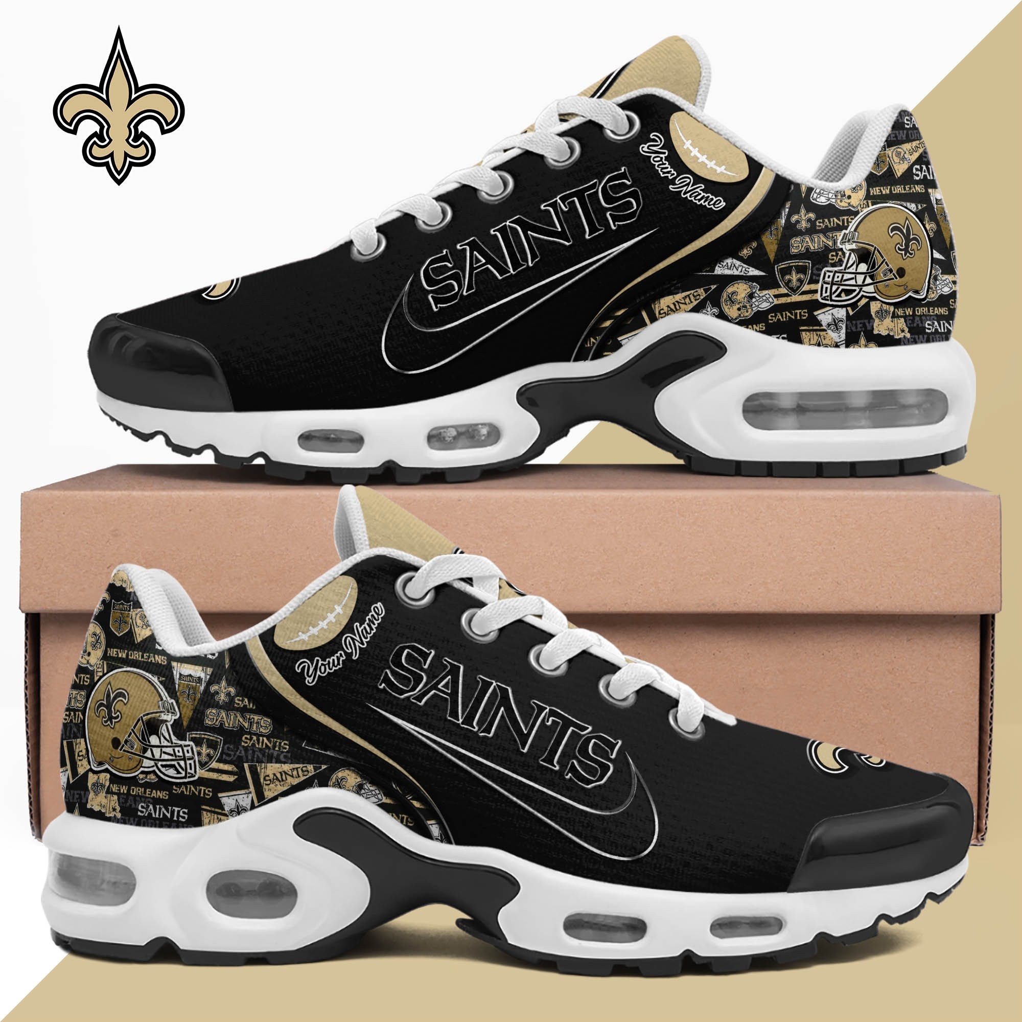 New Orleans Saints Shoes 2026 Version Custom Your Name 499