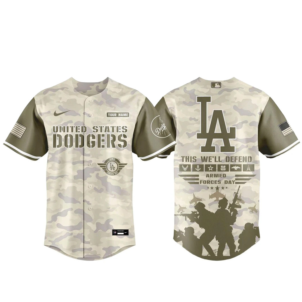 New York Dodgers Armed Forces Day Appreciation Night 2026 Baseball Jersey