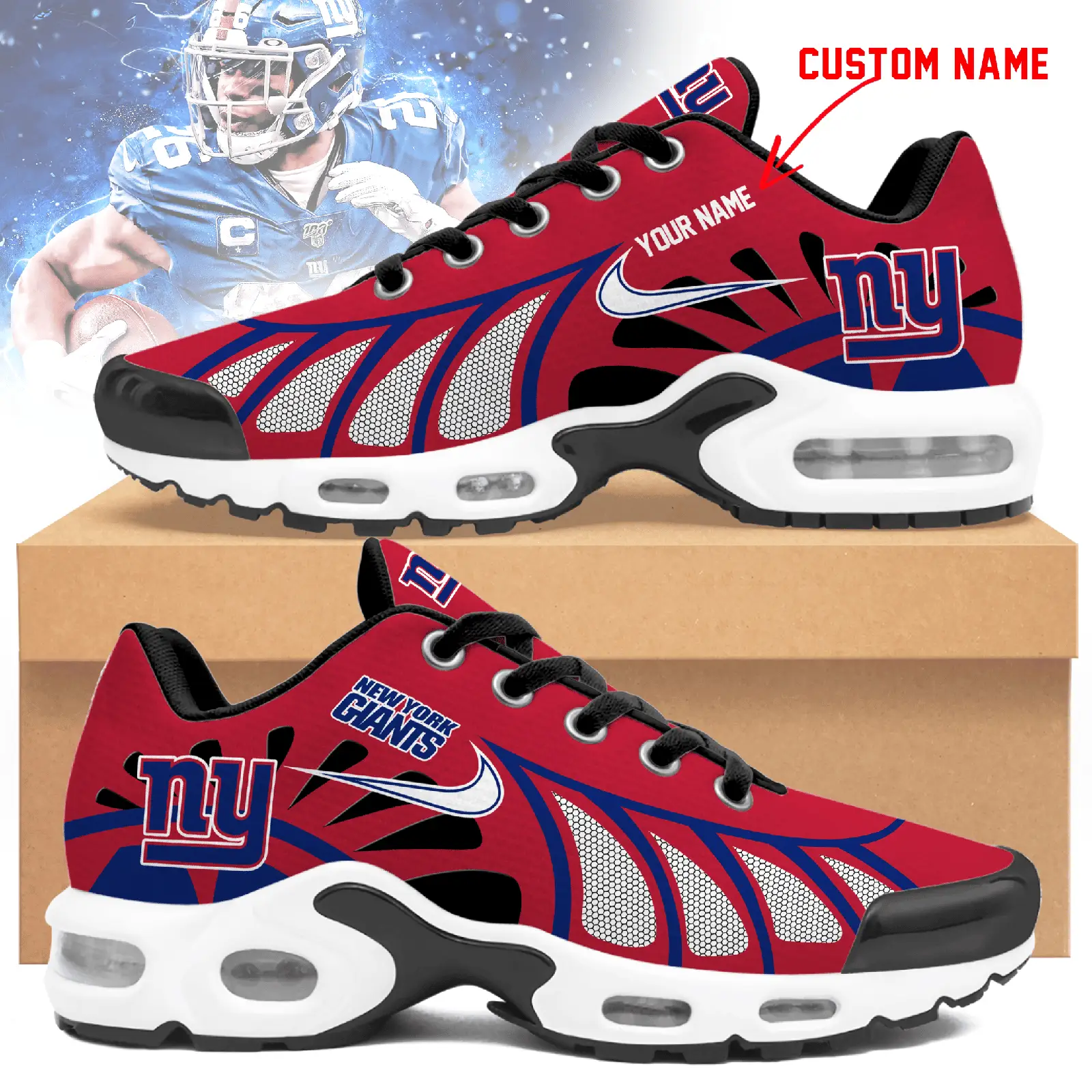 New York Giants Personalized Air Max Shoes Td 050625