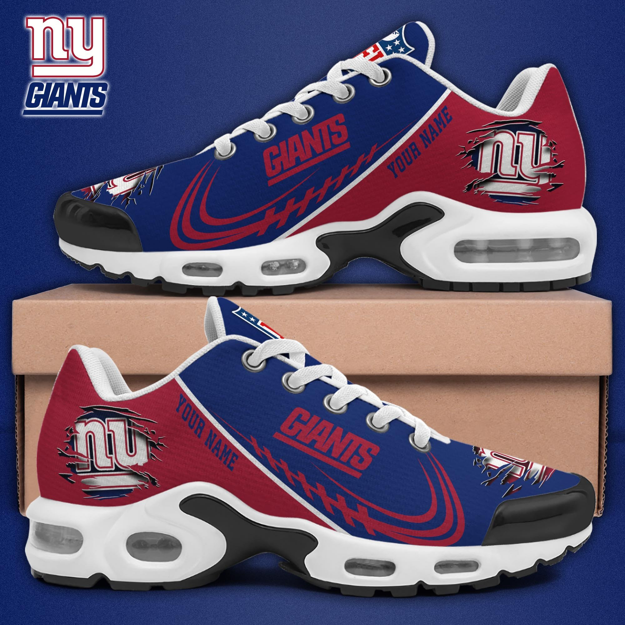 New York Giants Shoes 2026 Version Custom Name