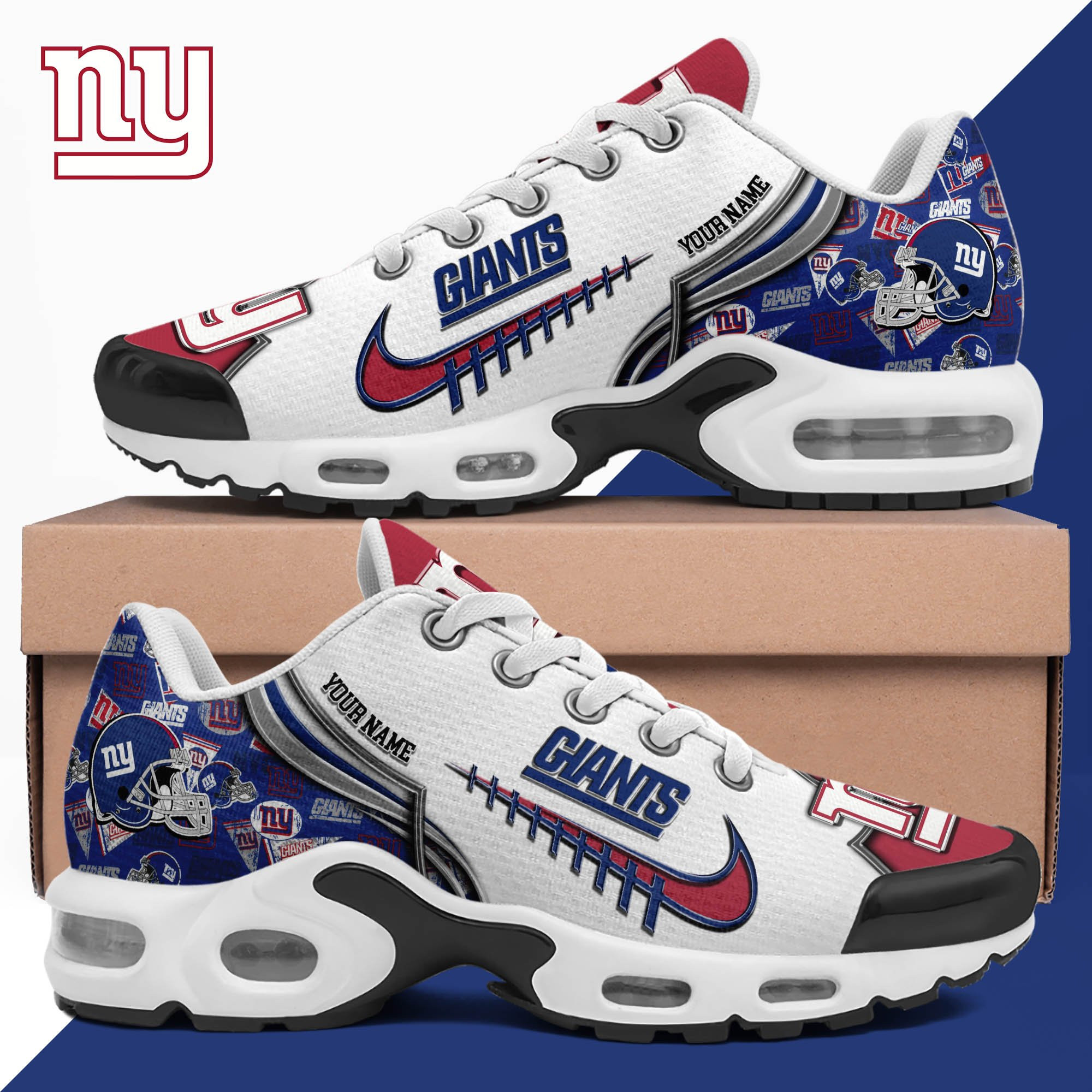 New York Giants Shoes 2026 Version Custom Your Name 642 New York Giants Shoes 2026 Version Custom Your Name 642 - Image 1