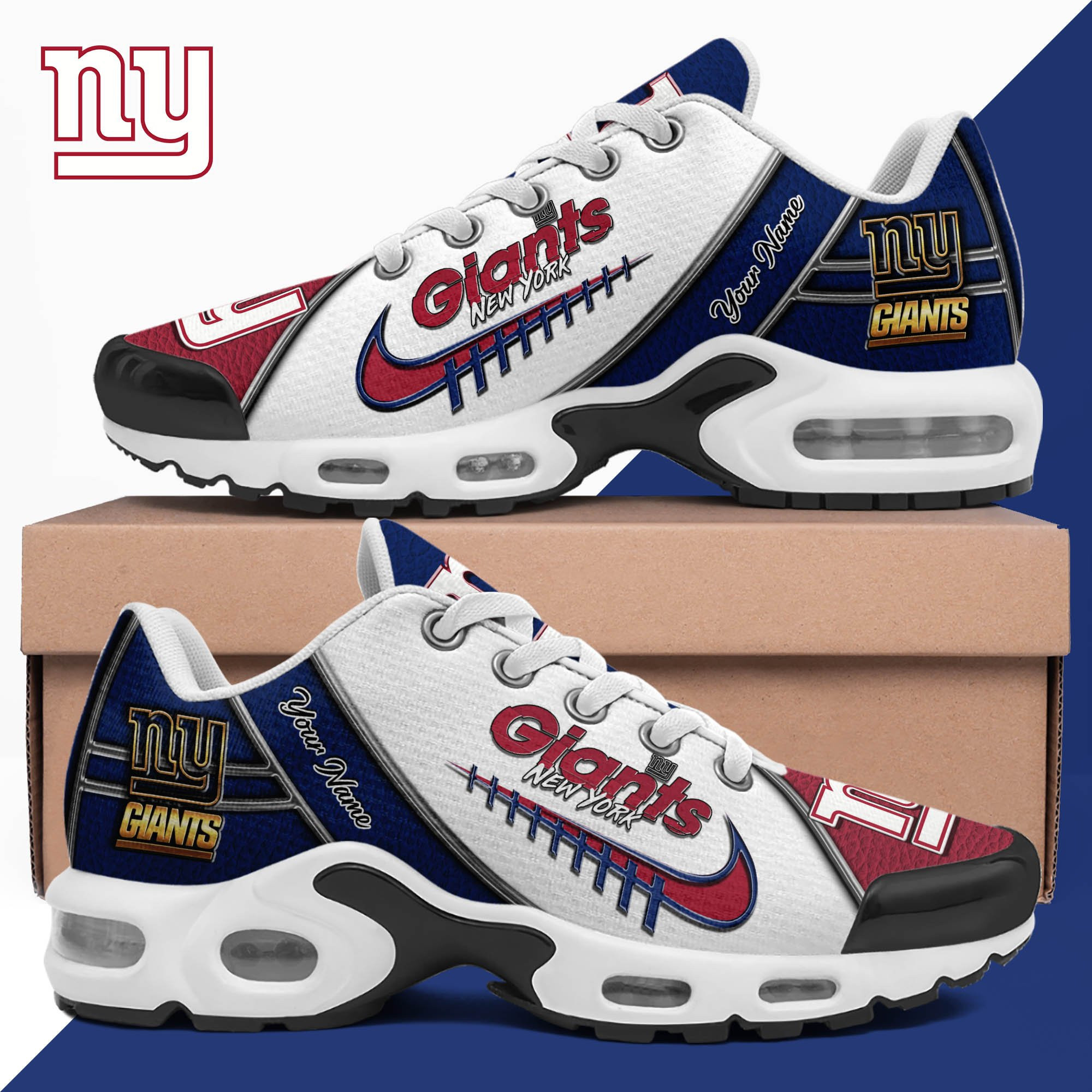 New York Giants Shoes 2026 Version Custom Your Name, Football Team Shoes 516