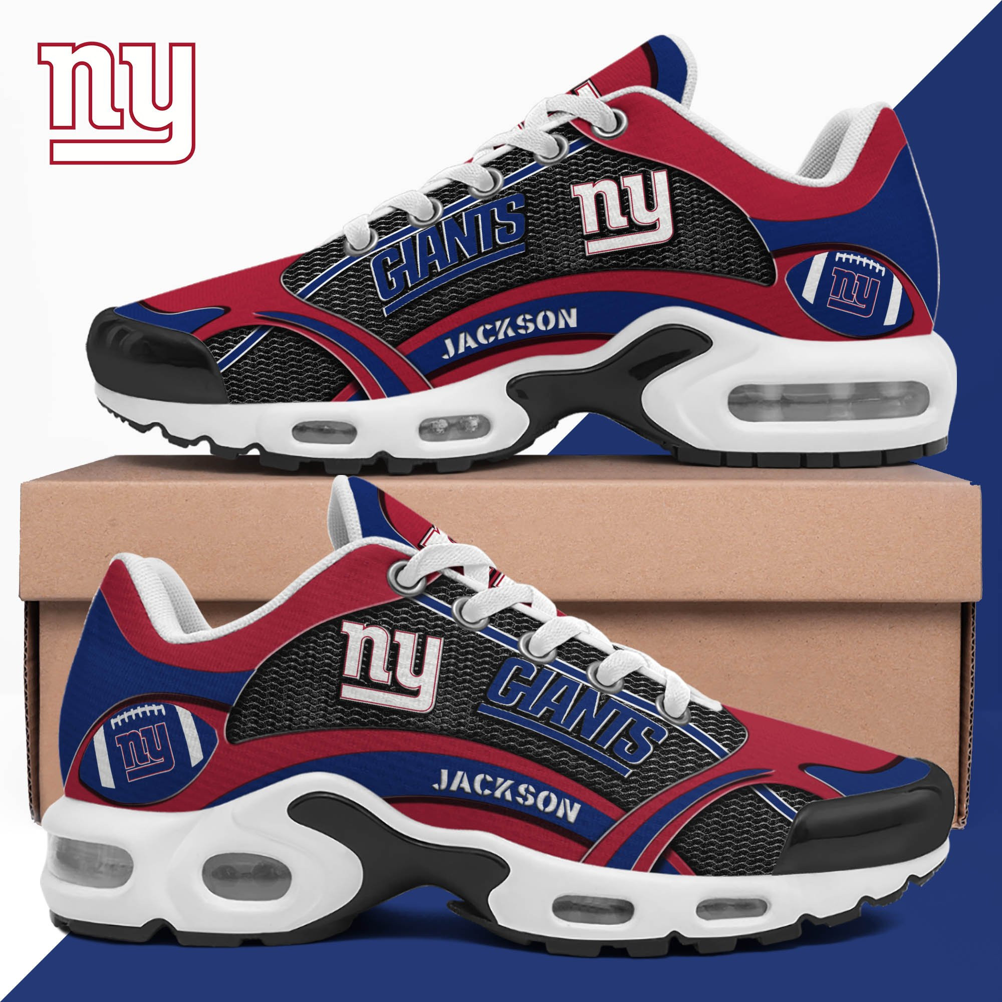 New York Giants Team Shoes 2026 Version Custom Name 889 New York Giants Team Shoes 2026 Version Custom Name 889 - Image 1