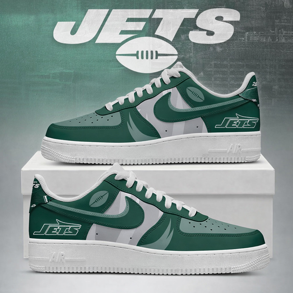 New York Jets Football League 2026 Air Force 1 Shoes Sneakers New York Jets Football League 2026 Air Force 1 Shoes Sneakers - Image 1