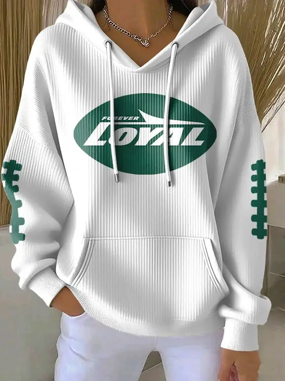New York Jets Hoodie Forever Loyal Hoodie Women's Game Day Clothing NY Jets Merch
