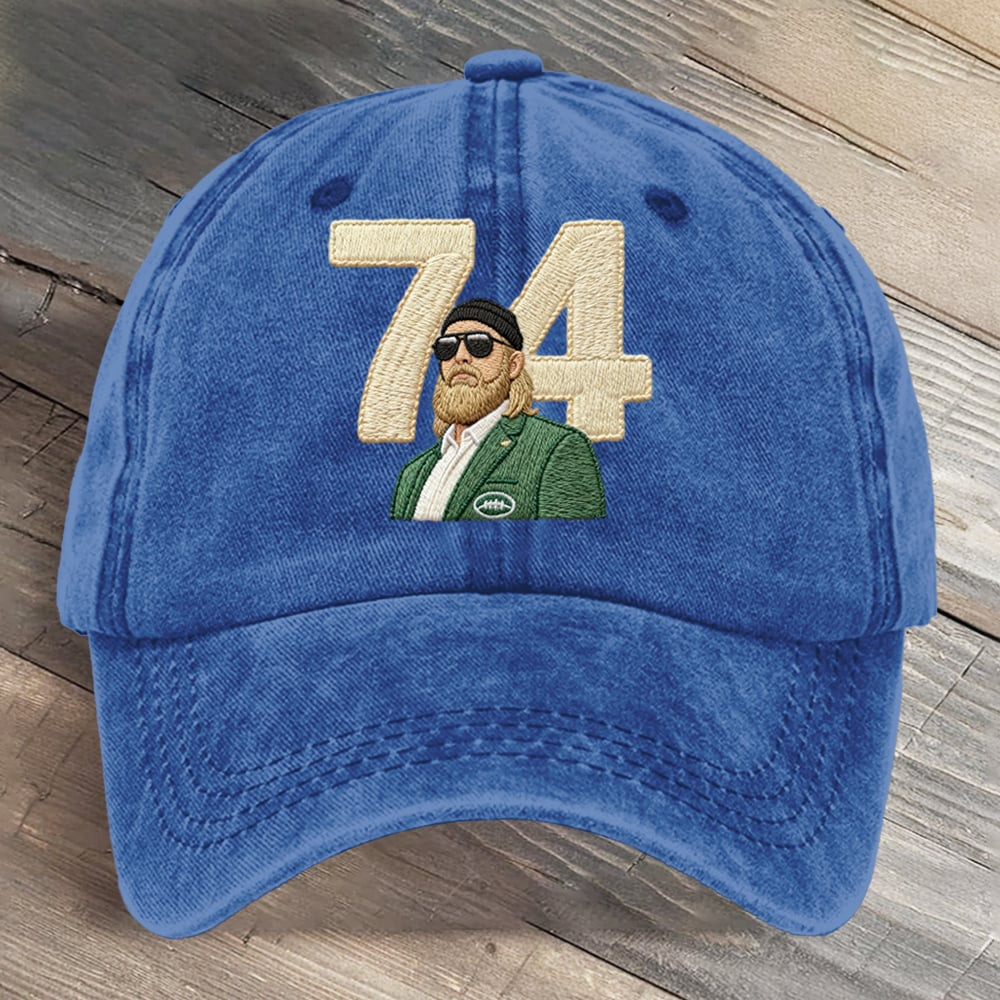 New York Jets Nick Mangold 74 Tribute Hat Embroidered NY Jets Merchandise Football Gifts