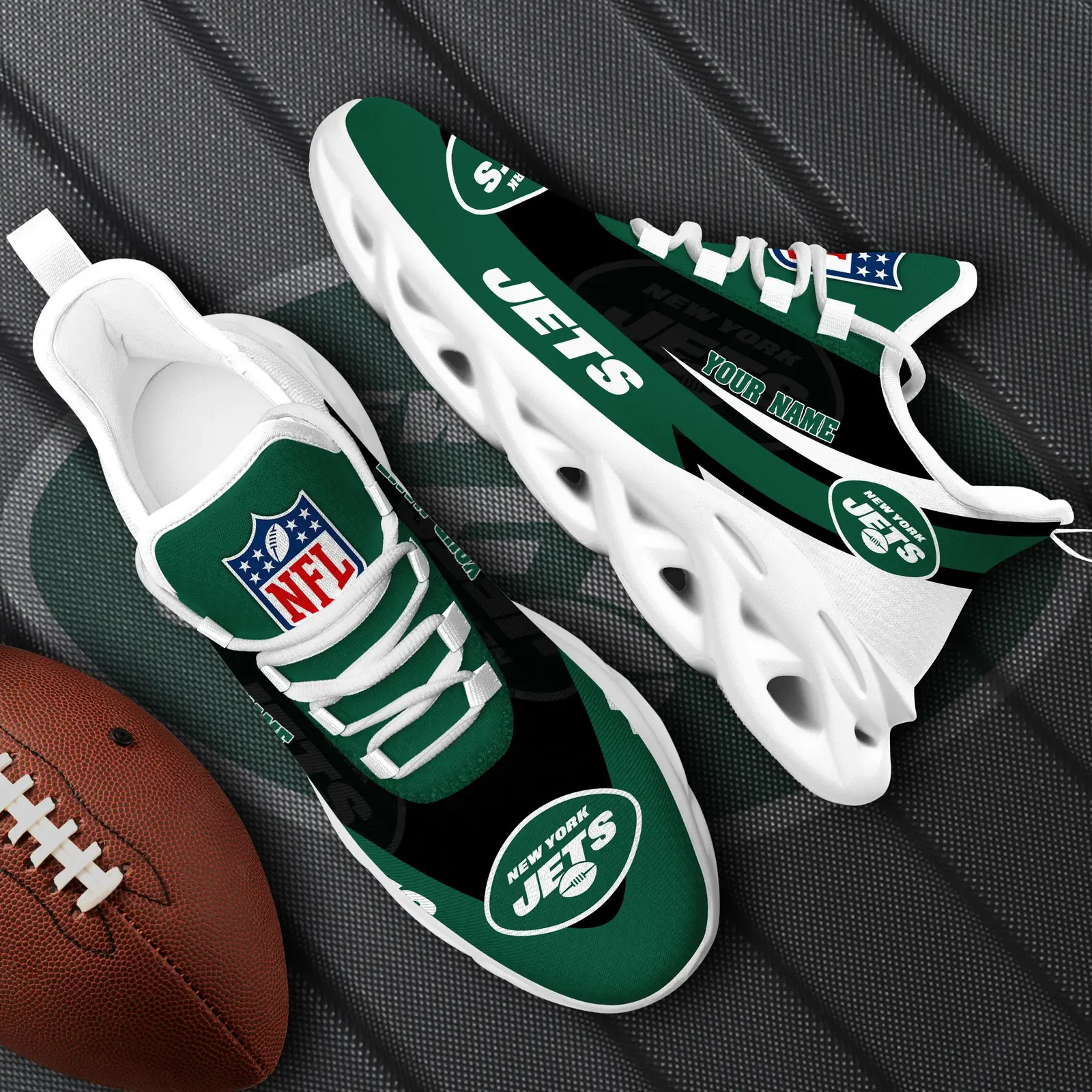 New York Jets White Max Soul Shoes 2026 Versions Custom Your Name, Sports Gift For Fan, Sport Gifts Ph410
