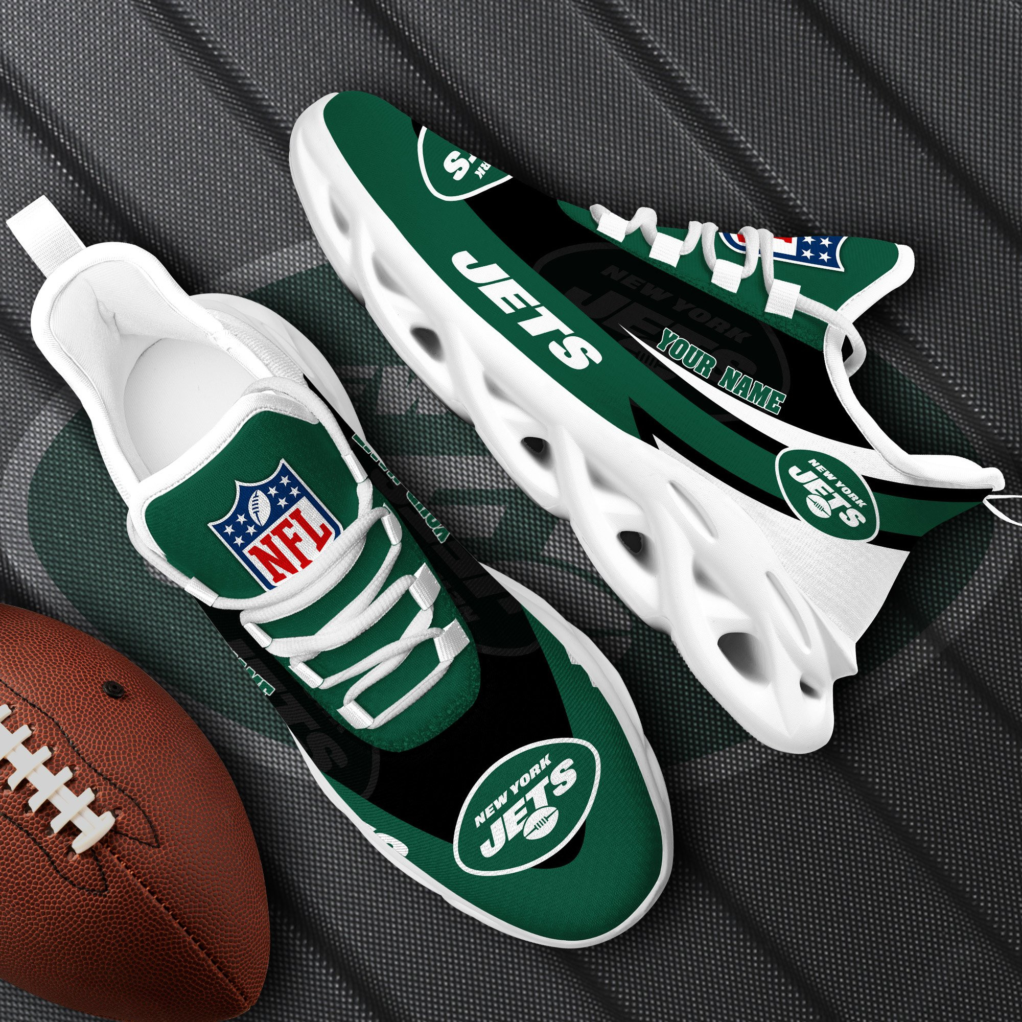 New York Jets White Max Soul Shoes 2026 Versions Custom Your Name, Sports Gift For Fan, Sport Gifts Ph410
