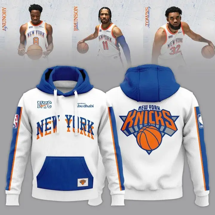 New York Knicks 2024 25 City Hoodie Basketball Lovers NY Knicks Fan Merch Clothing Gifts