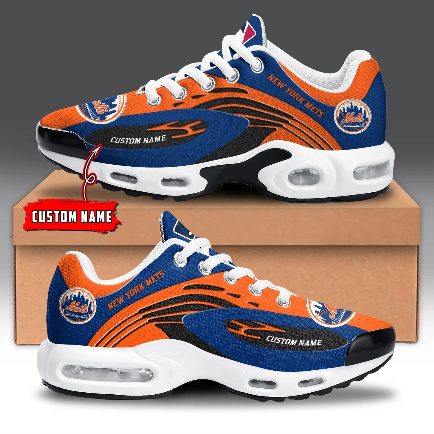 New York Mets Air Max Plus Shoes Sneakers For Men And Women New York Mets Air Max Plus Shoes Sneakers For Men And Women - Image 1
