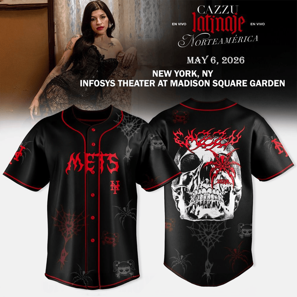New York Mets X Cazzu Latinaje En Vivo Tour NA 2026 Jersey NY Mets Merch Gifts For Friends