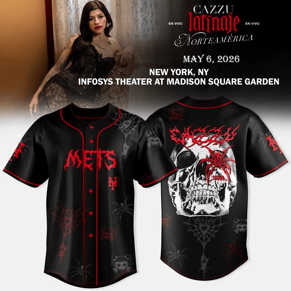 New York Mets x Cazzu Latinaje En Vivo Tour NA 2026 Tour Jersey Mets Merch Gifts For Fan