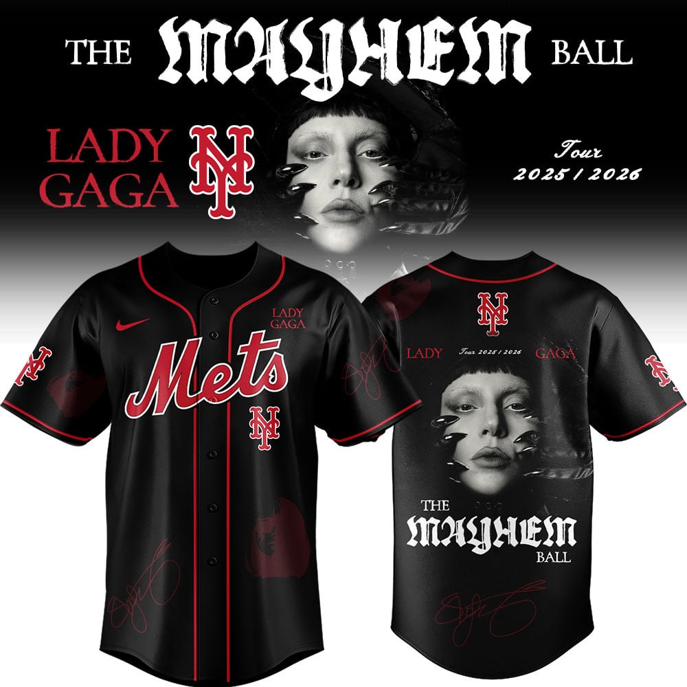 New York Mets X Lady Gaga The Mayhem Ball Tour 2026 Jersey NY Mets Merch Present For Fans