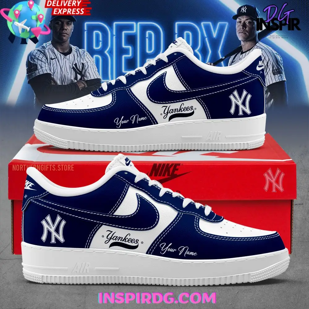 New York Yankees MLB x Air Force 1 Sneaker New York Yankees MLB x Air Force 1 Sneaker - Image 1