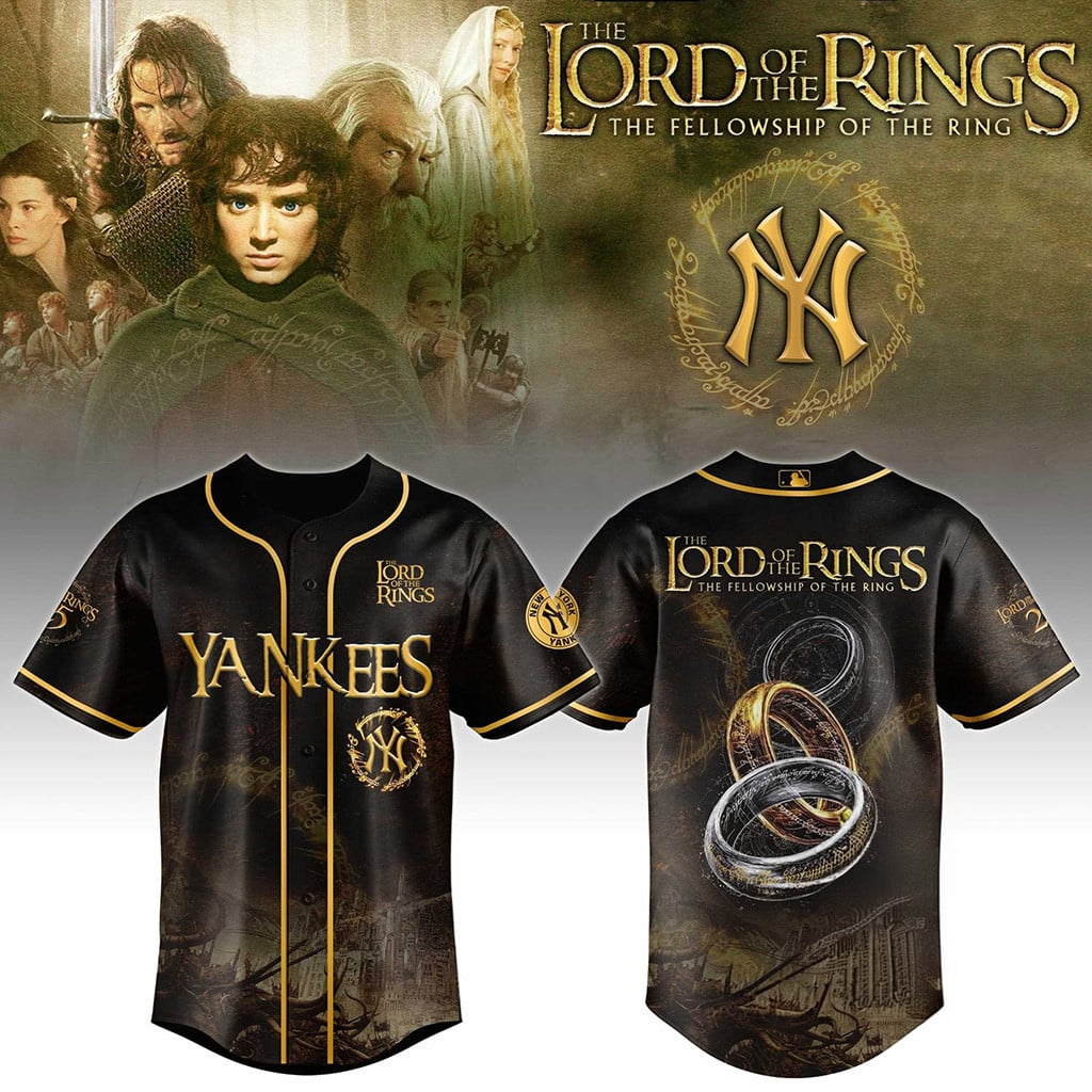 New York Yankees The Lord Of The Rings The Fellowship Of The Ring 2026 Jersey Yankees Merch