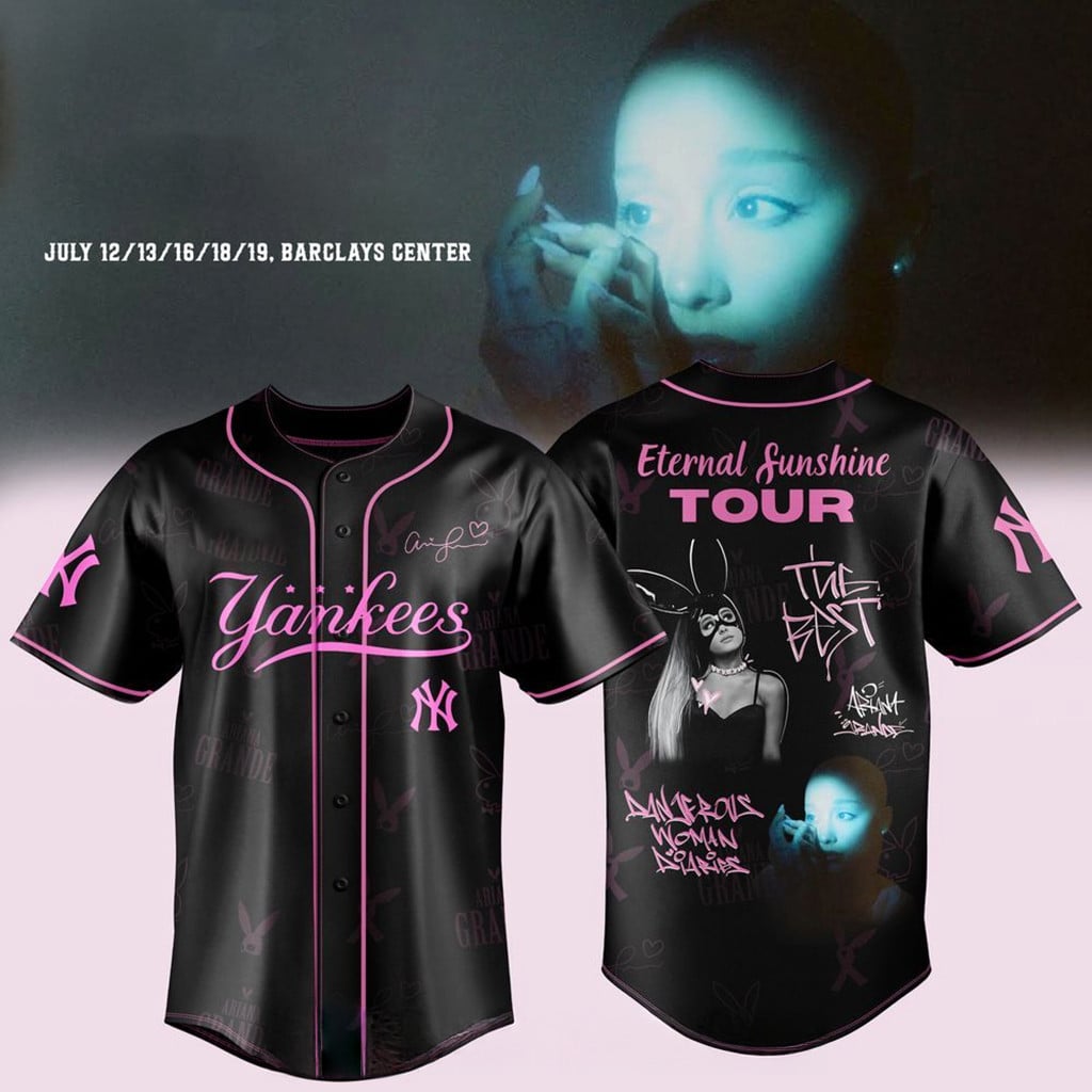 New York Yankees X Ariana Grande Eternal Sunshine Tour 2026 Jersey NY Yankees Merch Gifts