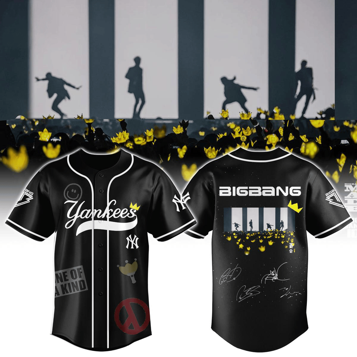 New York Yankees x BigBang The World Tour 2026 Jersey NY Yankees Merch Gifts For Girlfriend