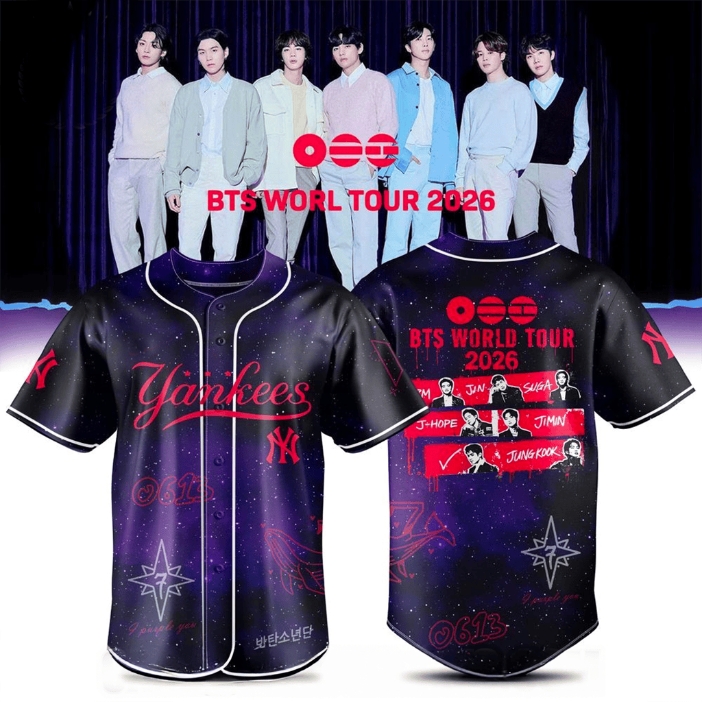 New York Yankees X BTS World Tour 2026 Desert Jersey Yankees Merch Gifts For Friends