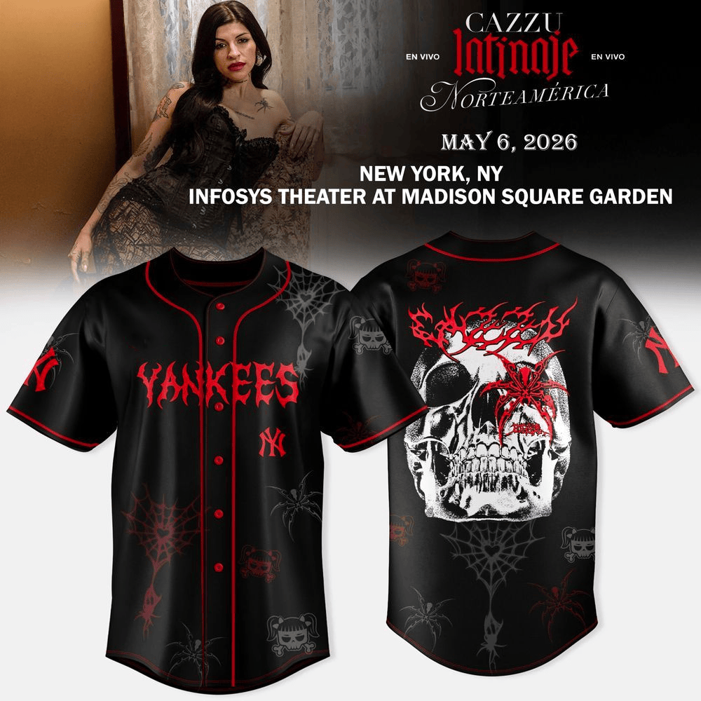 New York Yankees x Cazzu Latinaje En Vivo Tour NA 2026 Tour Jersey Yankees Merch Gifts For Fan