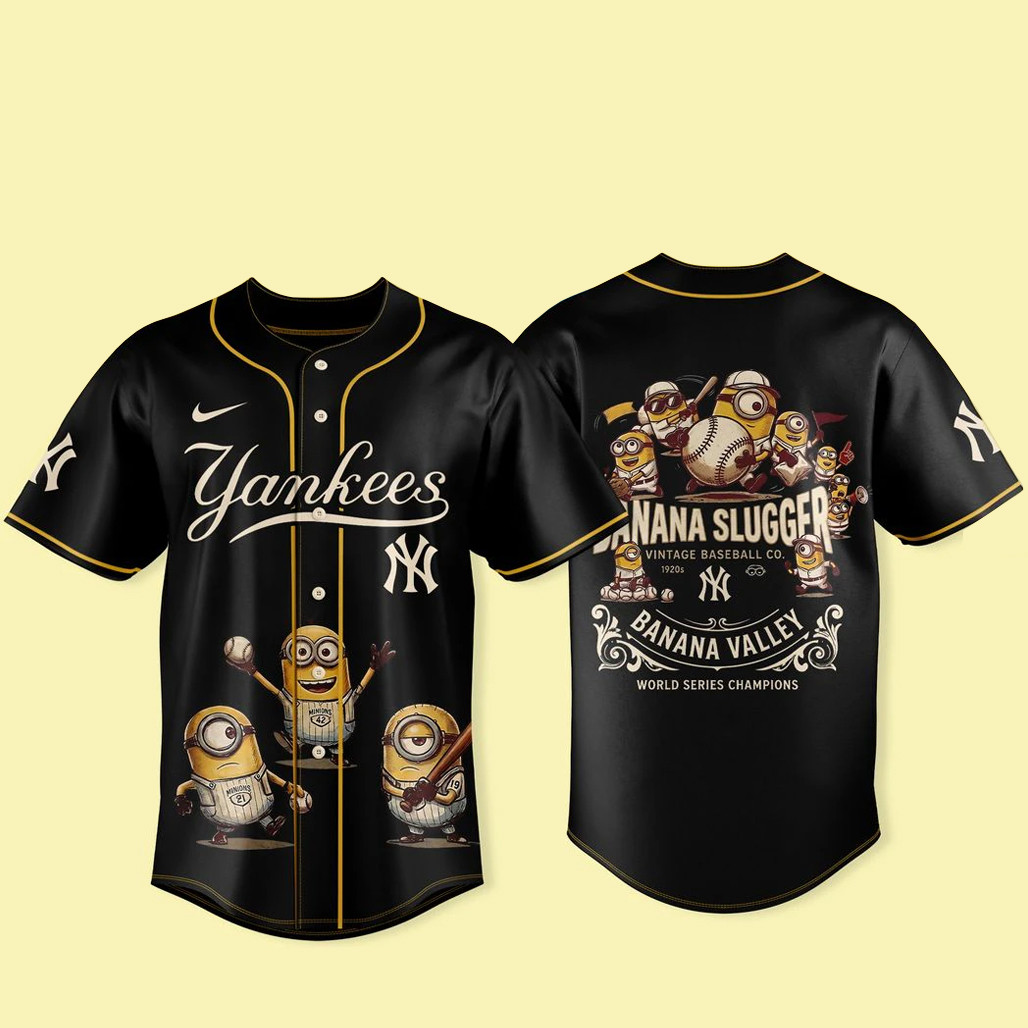 New York Yankees x Minions and Monsters 2026 Vintage 1920s Baseball Jersey