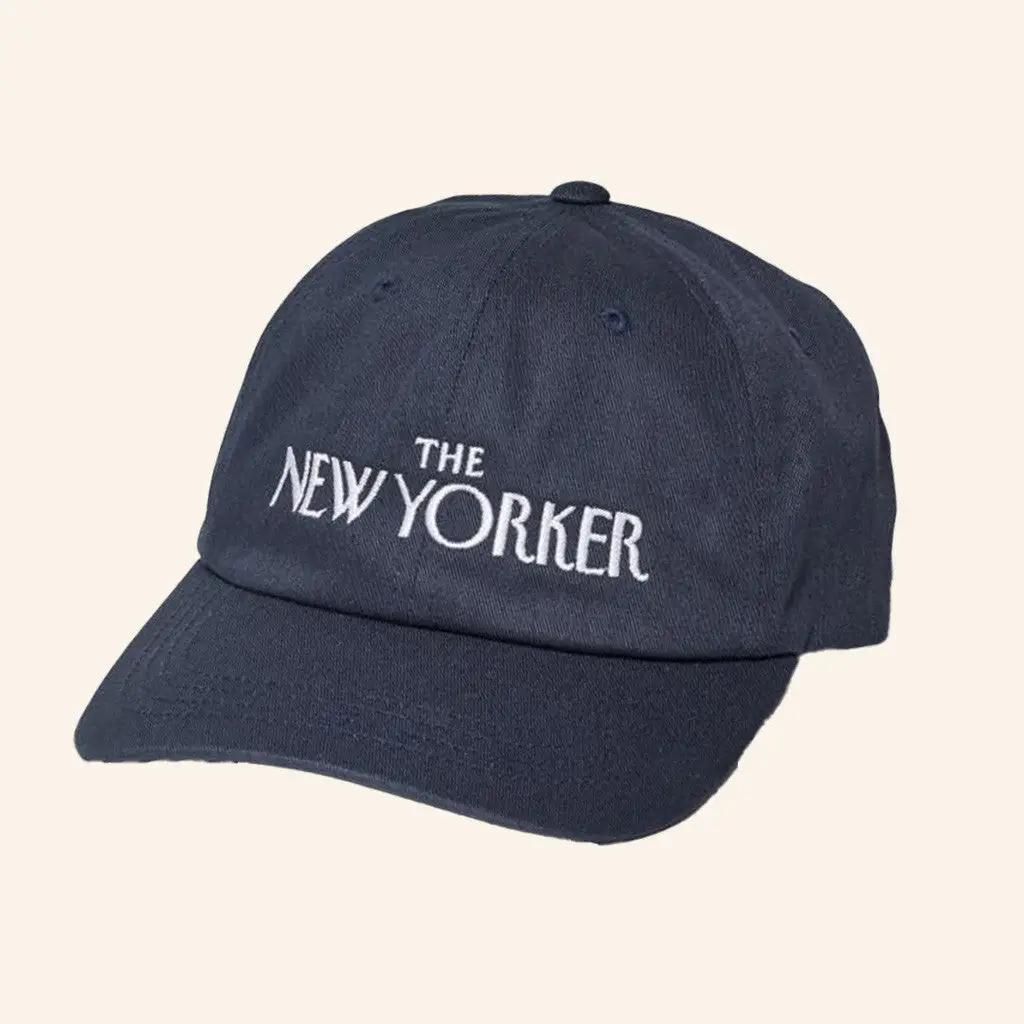 New Yorker Merch The Sporting Scene Ball In Navy Embroidered Hat Dad Gifts -WearandDecor New Yorker Merch The Sporting Scene Ball In Navy Embroidered Hat Dad Gifts -WearandDecor - Image 1