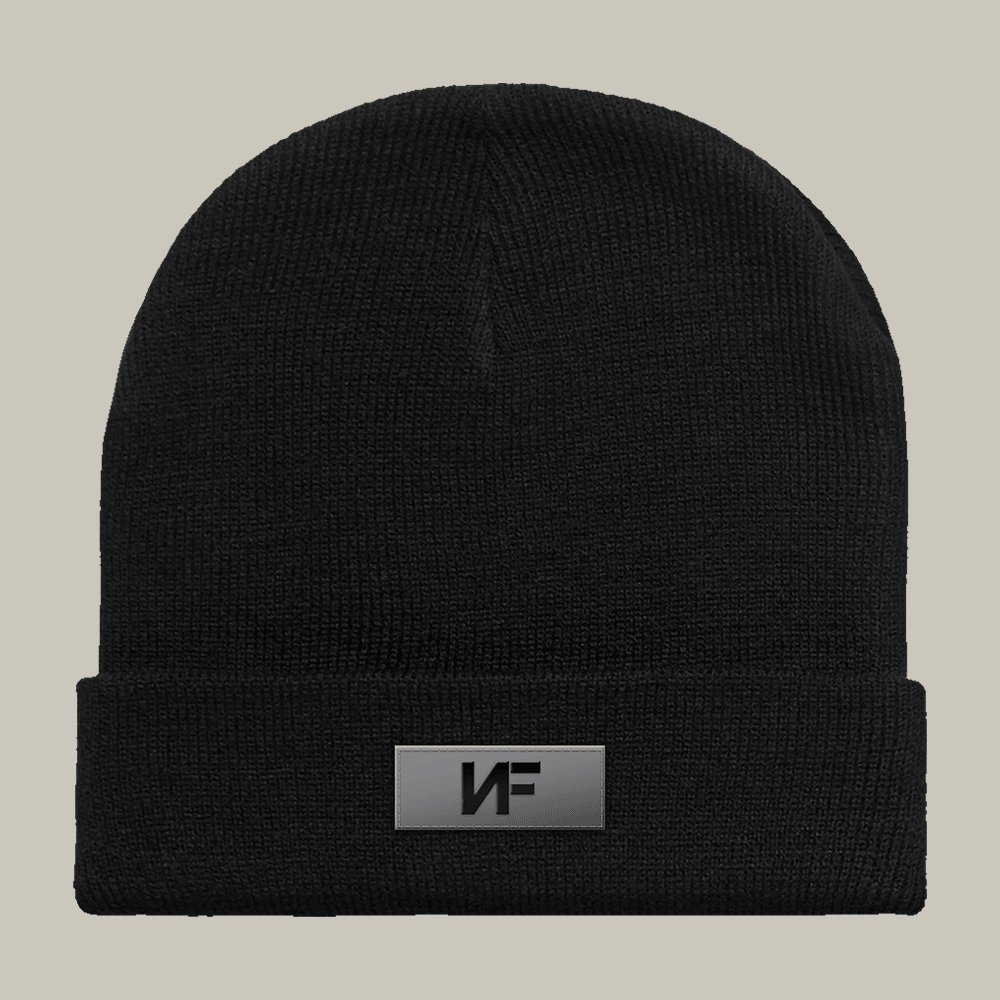 NF Patch Black Logo Beanie NF Real Music Merchandise Music Lover Present