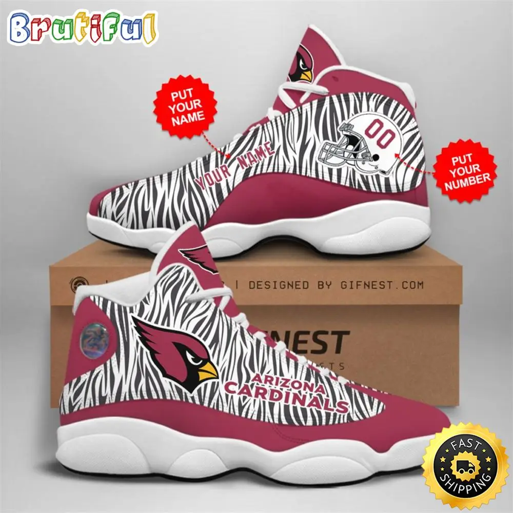 NFL Arizona Cardinals Custom Name Number Air Jordan 13 Shoes V3 NFL Arizona Cardinals Custom Name Number Air Jordan 13 Shoes V3 - Image 1