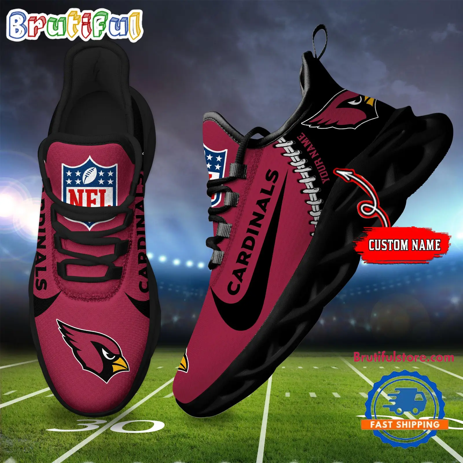 NFL Atlanta Falcons Football New Season Sneaker Max Soul Shoes NFL Atlanta Falcons Football New Season Sneaker Max Soul Shoes - Image 1