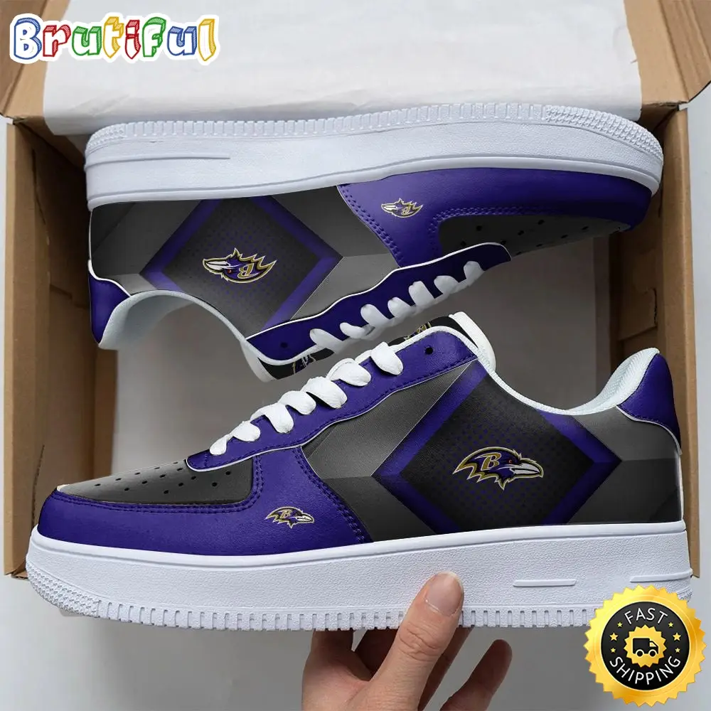 NFL Baltimore Ravens Air Force 1 Shoes Chic AF1 Collection NFL Baltimore Ravens Air Force 1 Shoes Chic AF1 Collection - Image 1