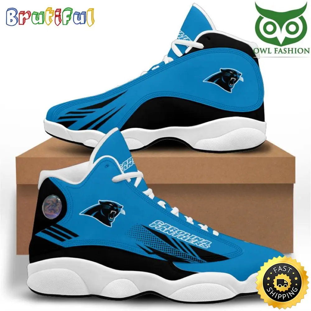 NFL Carolina Panthers Blue Black Air Jordan 13 Shoes