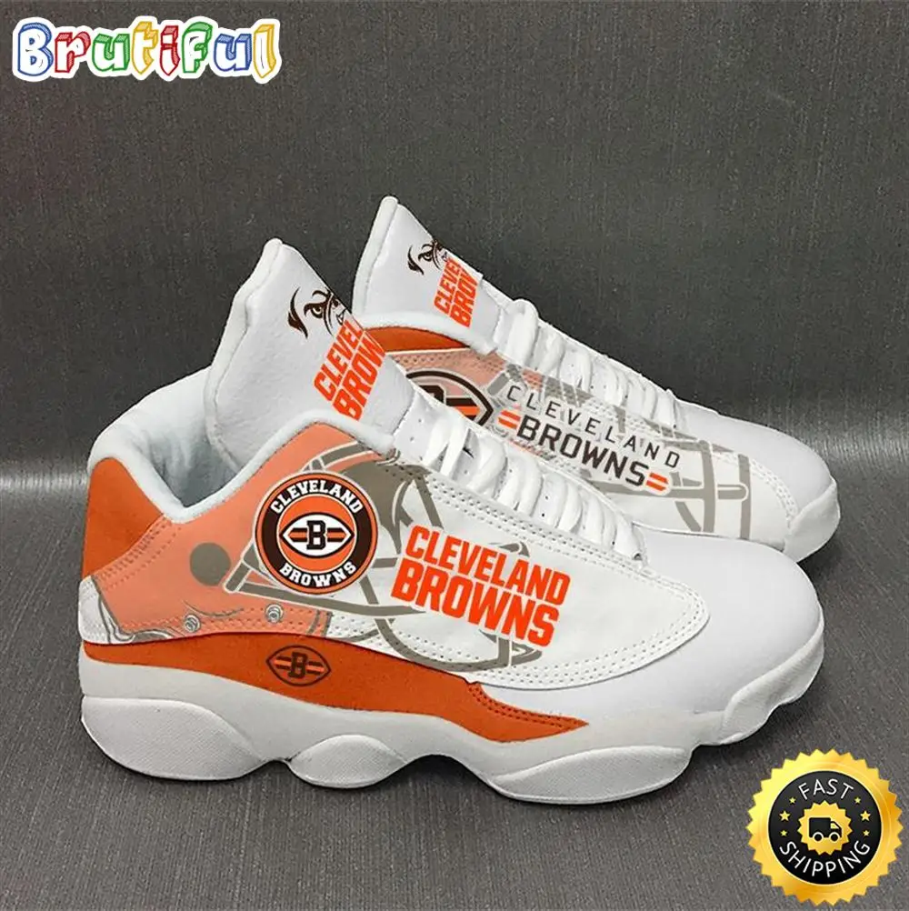 Nfl Cleveland Browns Air Jordan 13 Sneaker Shoes Nfl Cleveland Browns Air Jordan 13 Sneaker Shoes - Image 1