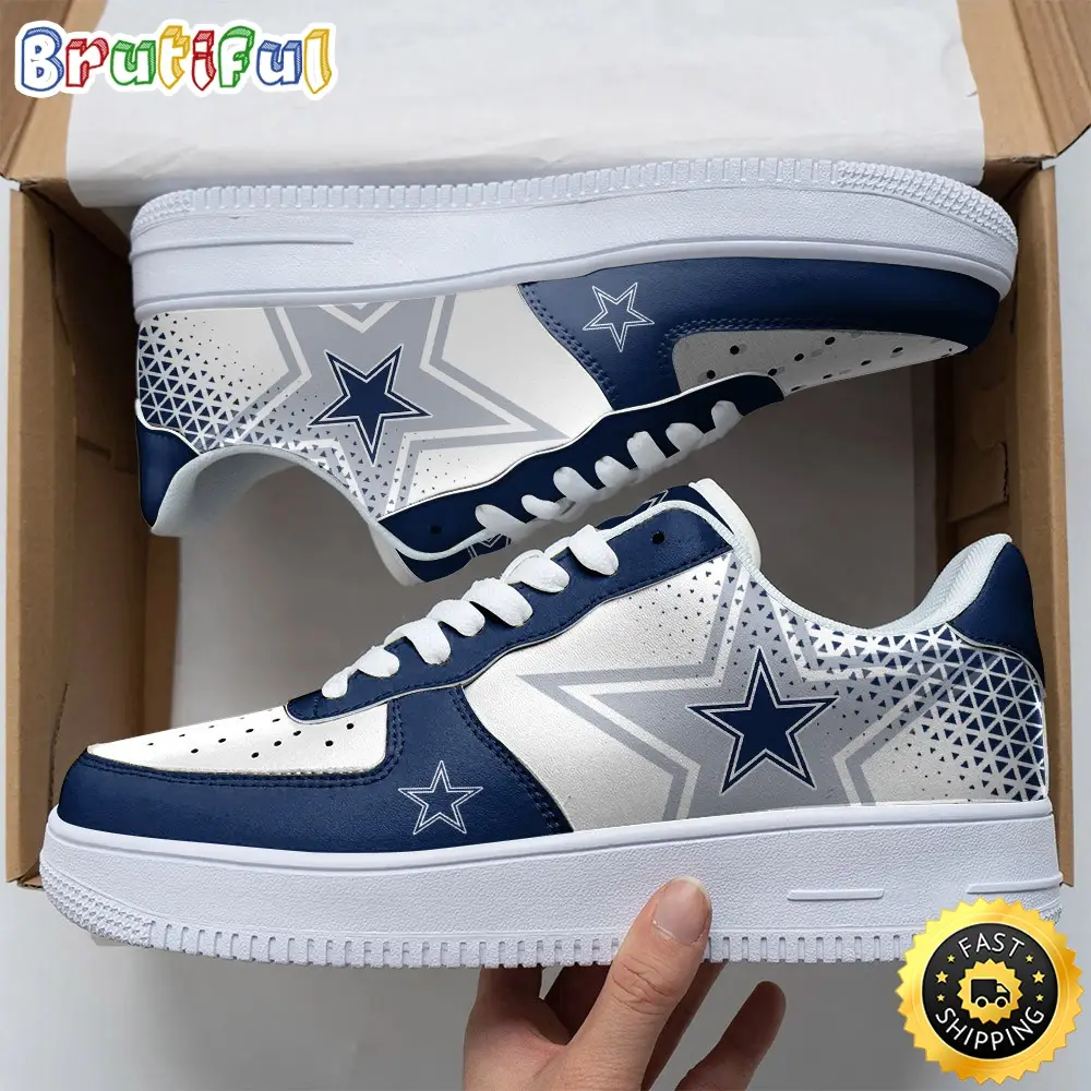NFL Dallas Cowboys Air Force 1 Shoes Classic Air Force Kicks NFL Dallas Cowboys Air Force 1 Shoes Classic Air Force Kicks - Image 1