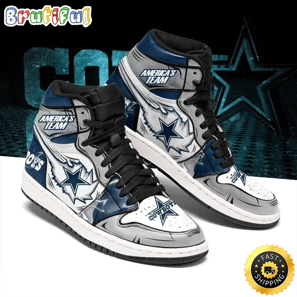 NFL Dallas Cowboys American Team Air Jordan 1 High Sneakers