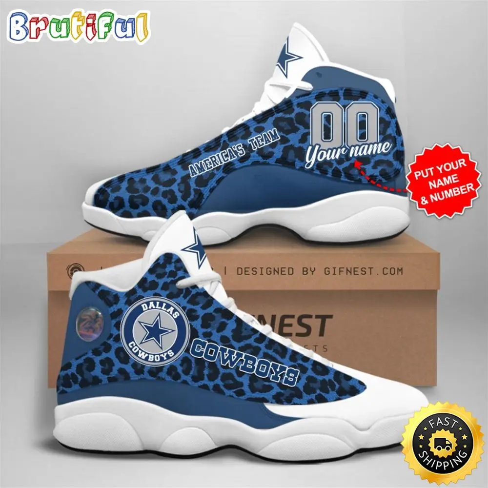 NFL Dallas Cowboys Custom Name Air Jordan 13 Shoes V11
