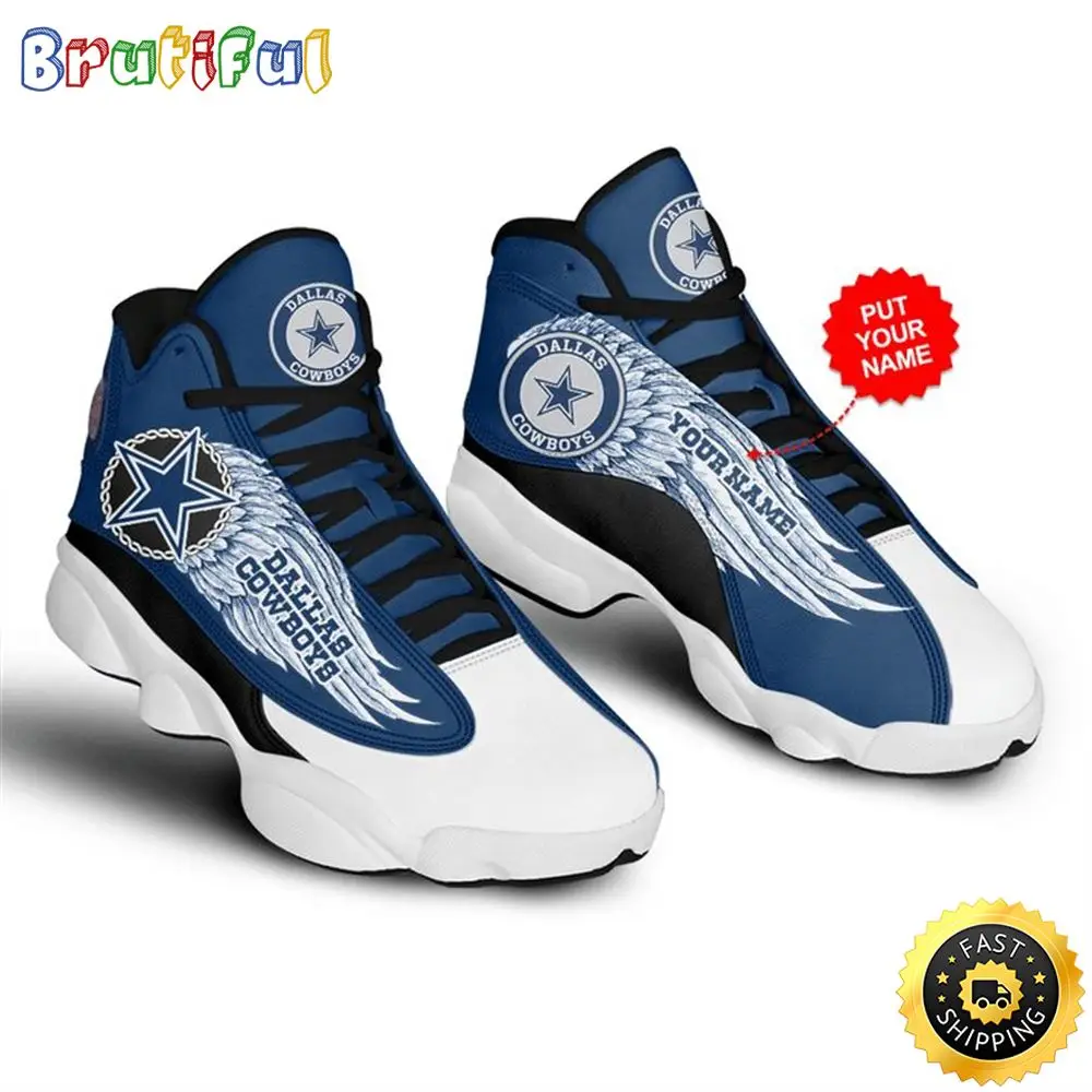 NFL Dallas Cowboys Custom Name Swing Air Jordan 13 Shoes