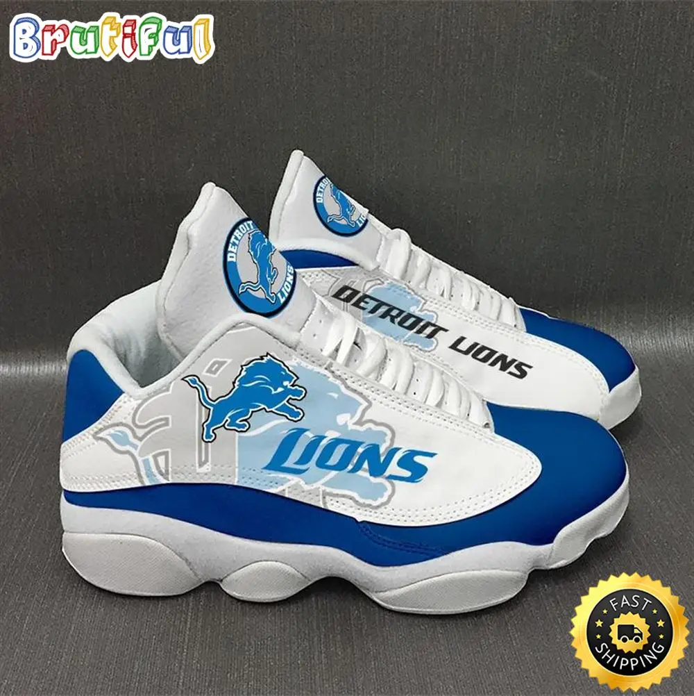 Nfl Detroit Lions Air Jordan 13 Sneaker Shoes